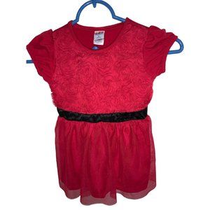 HealthTex 4T Red Floral Dress Girls 4T